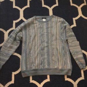 Franco Danti Blue Stitched Sweater